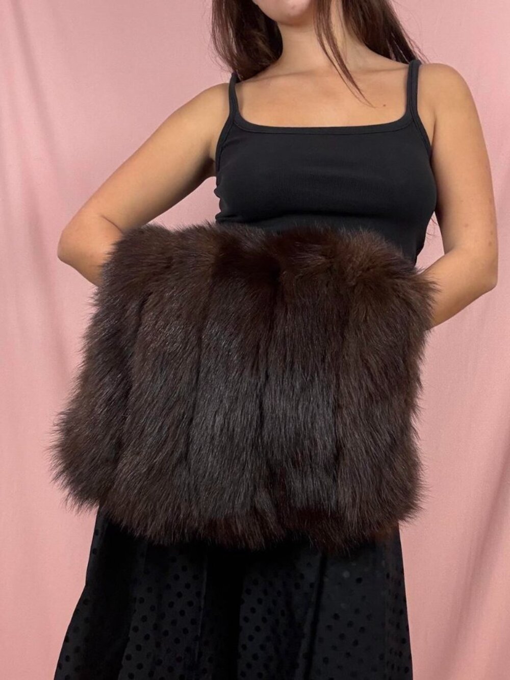 Vintage Real Fur Hand Muff